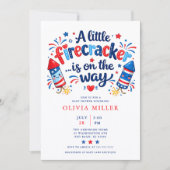 Uitnodiging voor vuurwerk babyshower  (Voorkant)