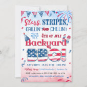 Uitnodiging voor vuurwerk BBQ-feest op 4 juli (Voorkant)