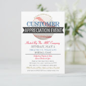 Uitnodiging voor waardering van honkbal-klanten (Staand voorkant)