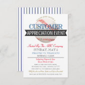 Uitnodiging voor waardering van honkbal-klanten (Voorkant / Achterkant)