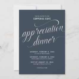 Uitnodiging voor waarderingsdiner Navy Blue