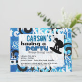 Uitnodiging voor Wakeboard-partij (Staand voorkant)