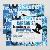 Uitnodiging voor Wakeboard-partij (Voorkant / Achterkant)