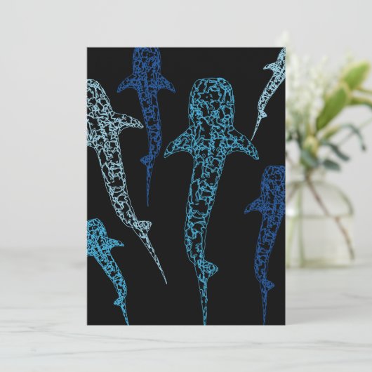 Uitnodiging voor walvishaai (Staand voorkant)