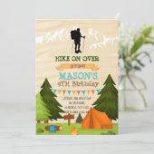 Uitnodiging voor wandelverjaardagsfeestje (Staand voorkant)