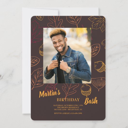 Uitnodiging voor warme herfstfoto's (Voorkant)