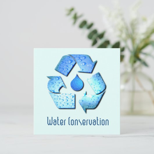 Uitnodiging voor waterbehoud (Staand voorkant)