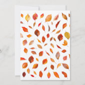 Uitnodiging voor Watercolor Friendsgiving-diner (Achterkant)