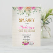 Uitnodiging voor watercolorspa-dag (Staand voorkant)