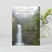 Uitnodiging voor waterfall Wedding (Staand voorkant)