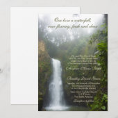 Uitnodiging voor waterfall Wedding (Voorkant / Achterkant)