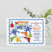 Uitnodiging voor watergevecht (Staand voorkant)