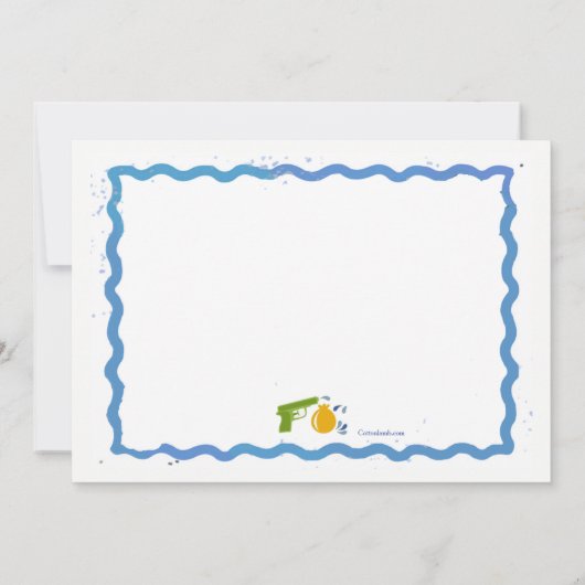 Uitnodiging voor watergevecht (Achterkant)