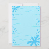 Uitnodiging voor Waterglijbaan Verjaardagsfeest (Achterkant)