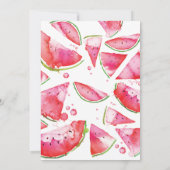 Uitnodiging voor watermeloen zomerfeest zwembadfee (Achterkant)