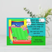 Uitnodiging voor waterslippartij (Staand voorkant)