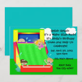 Uitnodiging voor waterslippartij (Voorkant / Achterkant)