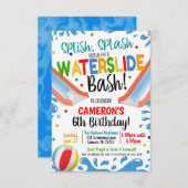 Uitnodiging voor waterslippartij (Voorkant / Achterkant)