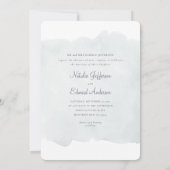 Uitnodiging voor waterverf bruiloft met schilfers (Achterkant)