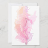 Uitnodiging voor waterverf dansrecital met witte l (Achterkant)