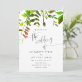 Uitnodiging voor waterverf-lente-olierevloeistuur (Staand voorkant)