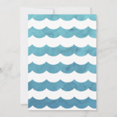 Uitnodiging voor waterverf Pool Party (Achterkant)