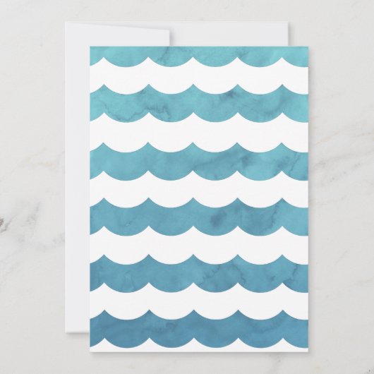 Uitnodiging voor waterverf Pool Party (Achterkant)