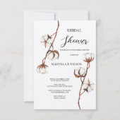 uitnodiging voor waterverf - roestbruine - katoenb (Voorkant)