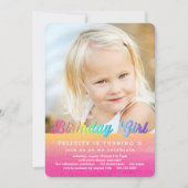 Uitnodiging voor waterverf van de Birthday-partij (Voorkant)