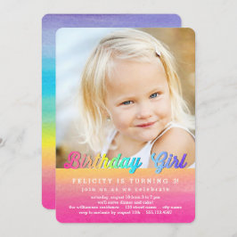 Uitnodiging voor waterverf van de Birthday-partij