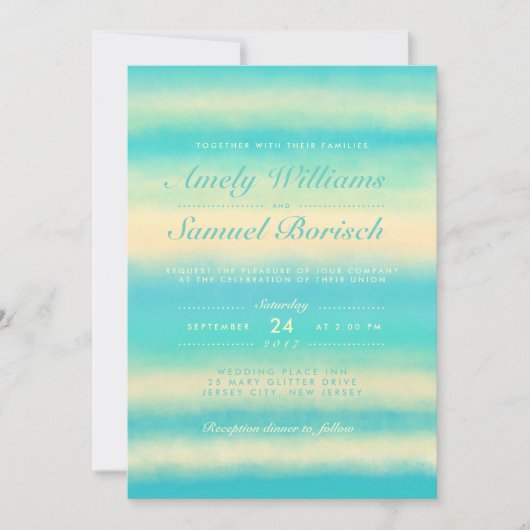 Uitnodiging voor Waterverf van zomervakantie (Voorkant)