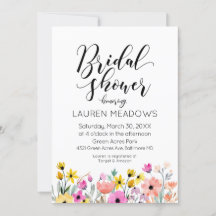 Uitnodiging voor waterverf ventilatorbridal