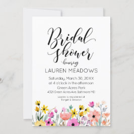 Uitnodiging voor waterverf ventilatorbridal