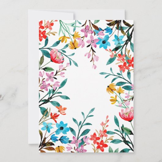 Uitnodiging voor waterverf ventilatorbridal (Achterkant)