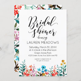 Uitnodiging voor waterverf ventilatorbridal