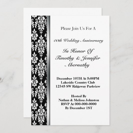 Uitnodiging voor weddenschap Jubileum (Voorkant / Achterkant)