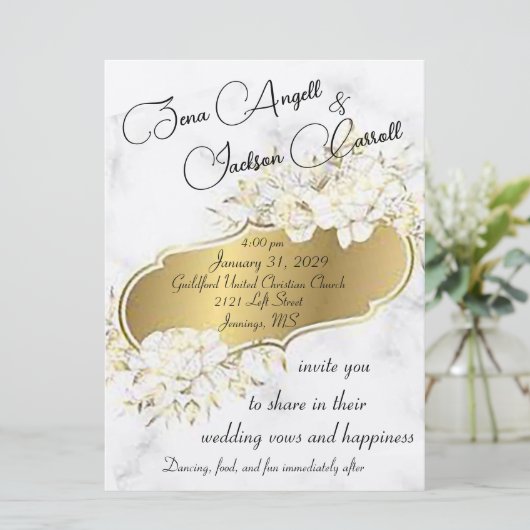 Uitnodiging voor weddenschappen (Staand voorkant)