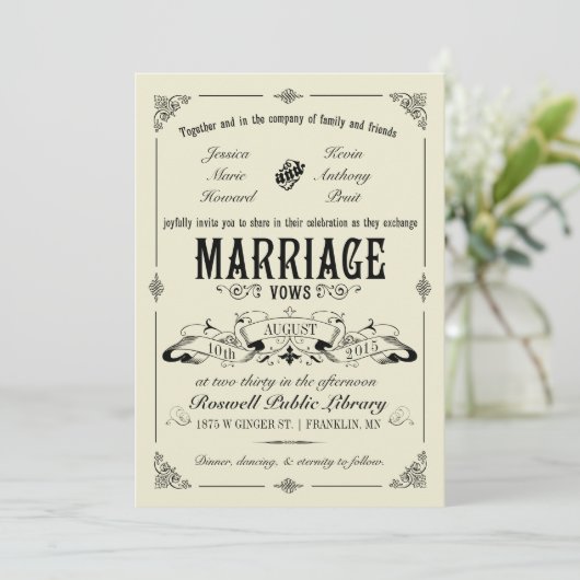  uitnodiging voor weddenschappen (Staand voorkant)