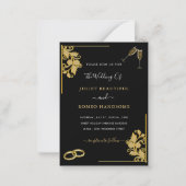 Uitnodiging voor weddenschappen - Floral Lijst Cha (Voorkant)