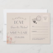 Uitnodiging voor weddenschappen in Briefkaart Styl (Achterkant)