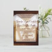 Uitnodiging voor weddenschappen in het Rustische l (Staand voorkant)