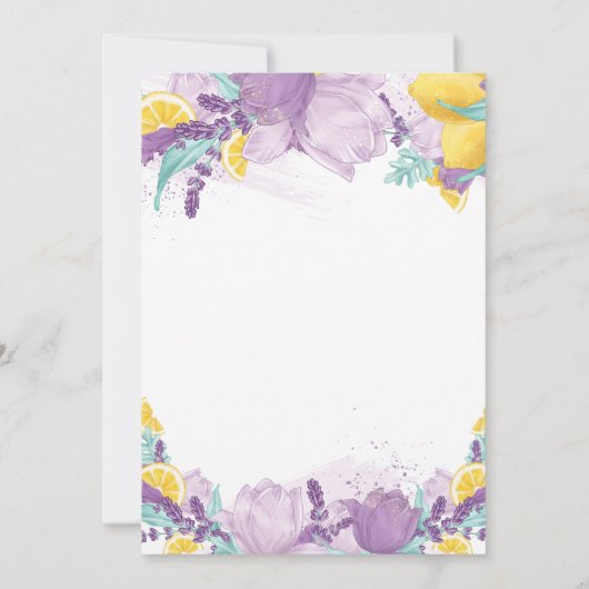 Uitnodiging voor weddenschappen in Lavender, zomer (Achterkant)