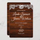 Uitnodiging voor weddenschappen in Rustic-landen (Voorkant / Achterkant)