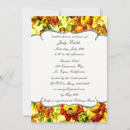 Uitnodiging voor weddenschappen in Springtime (Voorkant)