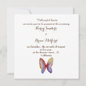 Uitnodiging voor weddenschappen, legant, vlinderku (Achterkant)