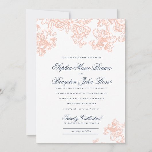 Uitnodiging voor  weddenschappen - Lente kant (Voorkant)