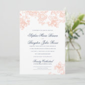 Uitnodiging voor  weddenschappen - Lente kant (Staand voorkant)