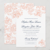 Uitnodiging voor  weddenschappen - Lente kant (Voorkant / Achterkant)