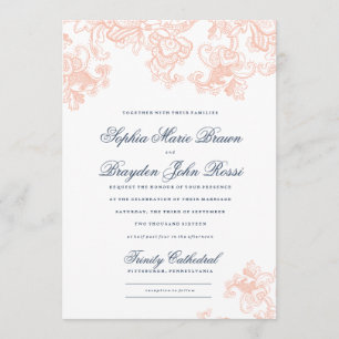 Uitnodiging voor  weddenschappen - Lente kant