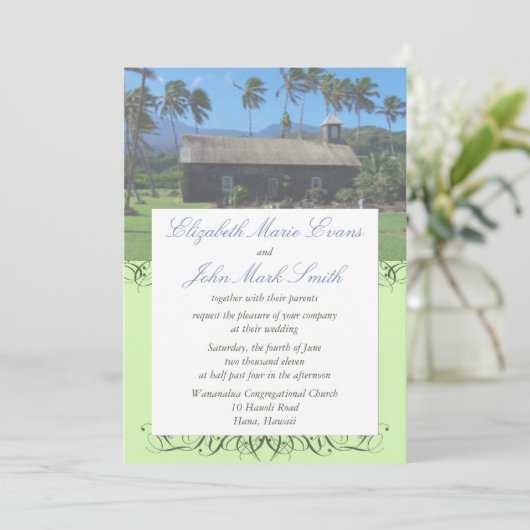 Uitnodiging voor weddenschappen op eilanden (Staand voorkant)